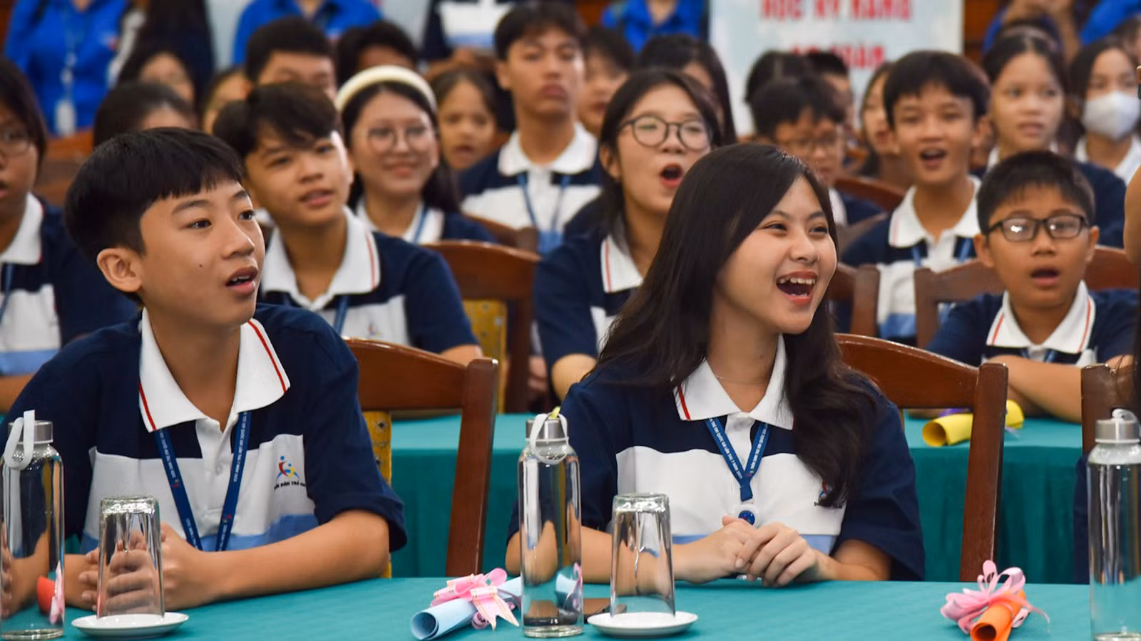 Các đại biểu trẻ em dự Diễn đàn trẻ em quốc gia lần thứ bảy. (Ảnh: Nhật Quang)