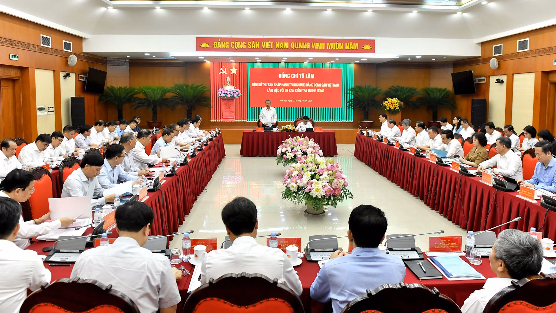 Quang cảnh buổi làm việc. (Ảnh: Đăng Khoa) Quang cảnh buổi làm việc. (Ảnh: Đăng Khoa)