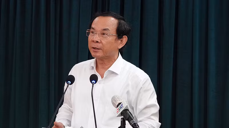 Đồng chí Nguyễn Văn Nên, Bí thư Thành ủy Thành phố Hồ Chí Minh phát biểu kết luận hội thảo.