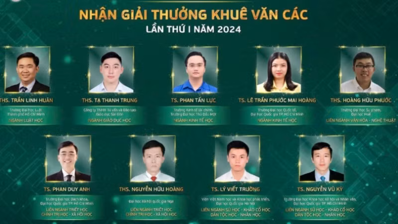 Các nhà khoa học đạt giải Khuê Văn Các năm 2024. (Ảnh: BTC)