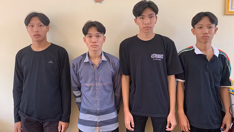 4 đối tượng tại Cơ quan công an.