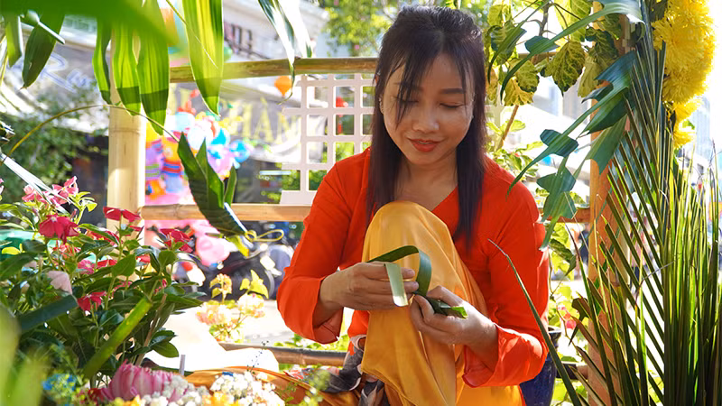 Hoạt động trải nghiệm xưa tại khu vực lễ hội. Hoạt động trải nghiệm xưa tại khu vực lễ hội.