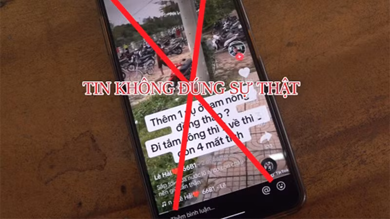 Thông tin sai sự thật do Lê Thanh Hải đăng tải.
