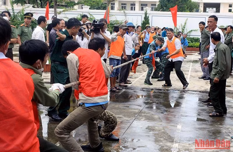 Các hoạt động thể thao, văn hóa tại “Ngày hội toàn dân bảo vệ an ninh Tổ quốc” xã An Ninh (huyện Tiền Hải, tỉnh Thái Bình).