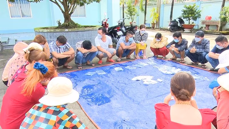 Ổ đánh bạc bị triệt phá.
