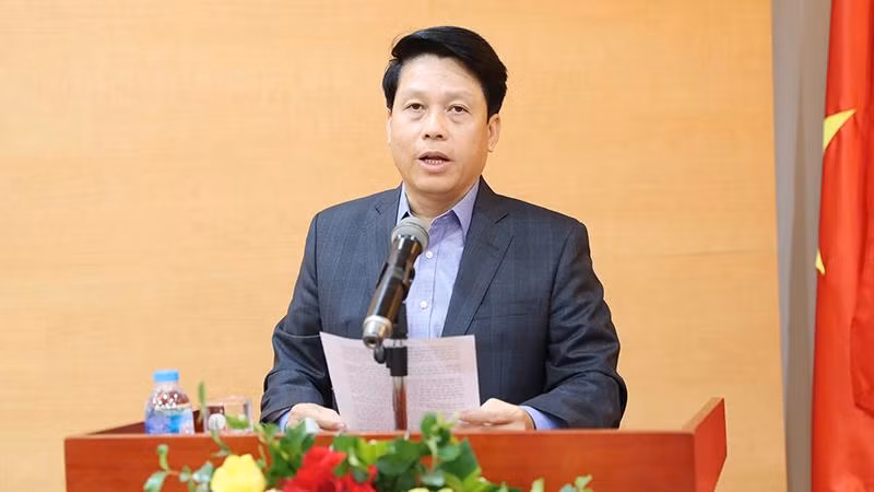 Phó Thống đốc Ngân hàng Nhà nước Việt Nam Phạm Tiến Dũng phát biểu.