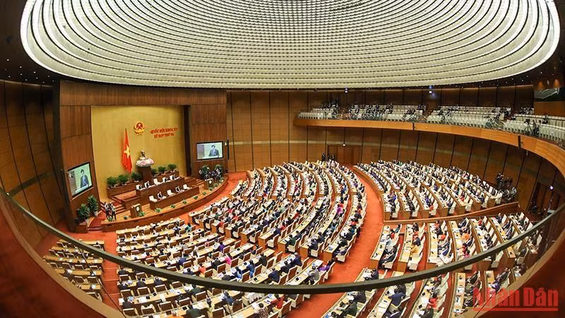 Phiên khai mạc kỳ họp thứ ba, Quốc hội khóa XV. (Ảnh: DUY LINH)