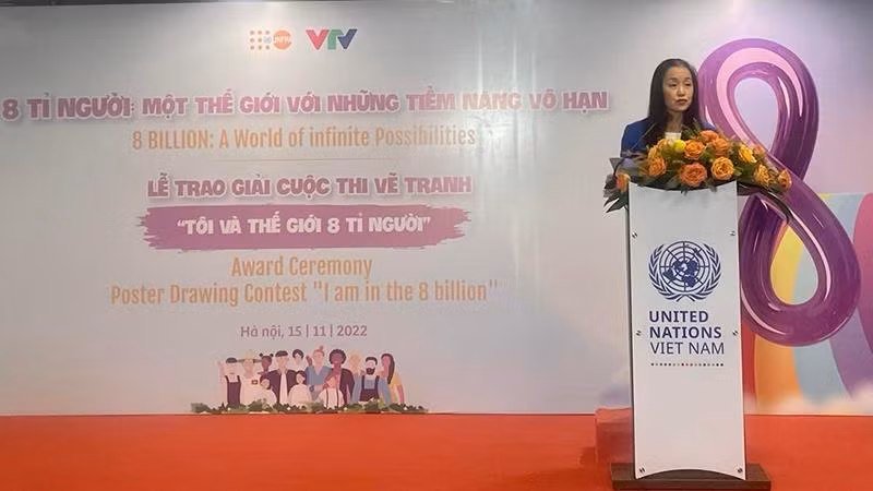Bà Naomi Kitahara, Trưởng đại diện UNFPA tại Việt Nam phát biểu tại sự kiện.