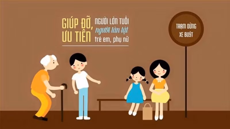 Tranh cổ động tuyên truyền thực hiện Quy tắc ứng xử của TP Hà Nội. 