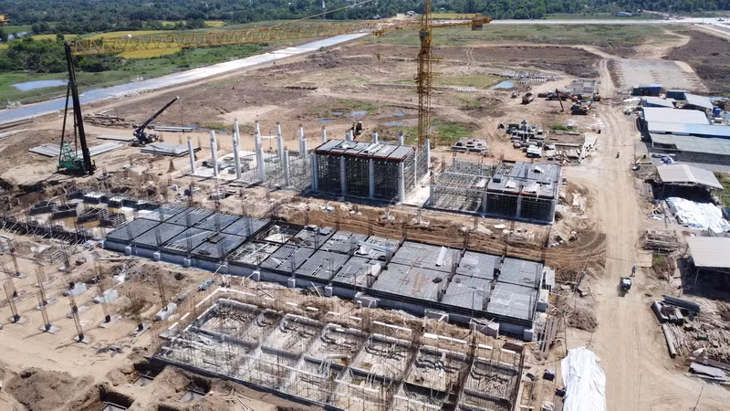 Một góc công trình xây dựng không phép của Công ty Trách nhiệm hữu hạn Kingfa Science & Technology (Việt Nam).