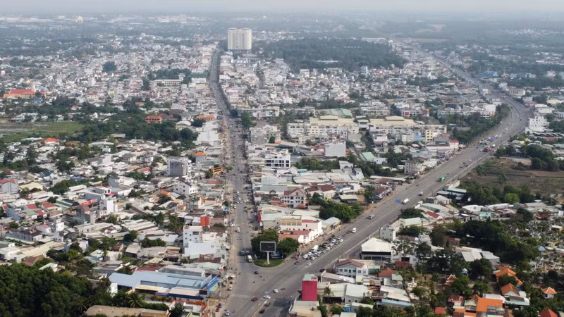 Một góc thị trấn Long Thành, huyện Long Thành.