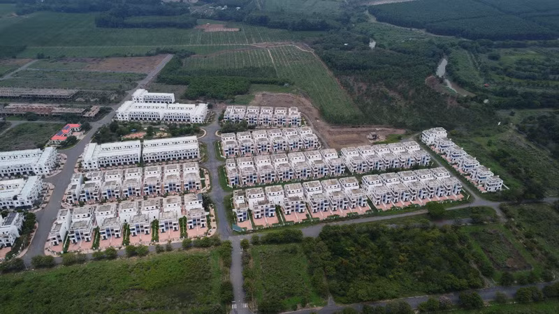Một góc Dự án khu dân cư Tân Thịnh, nơi có hơn 680 căn nhà xây dựng trái phép.