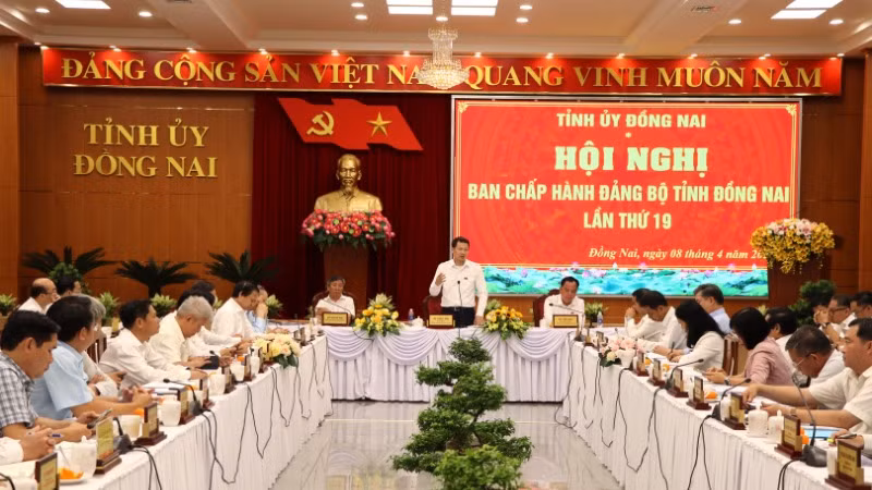 Quang cảnh Hội nghị lần thứ 19 Ban Chấp hành Đảng bộ tỉnh Đồng Nai.