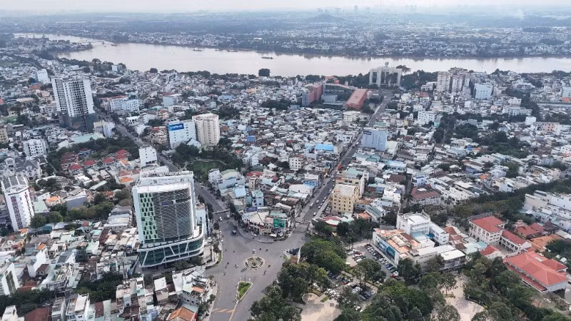 Một góc trung tâm đô thị Biên Hòa.