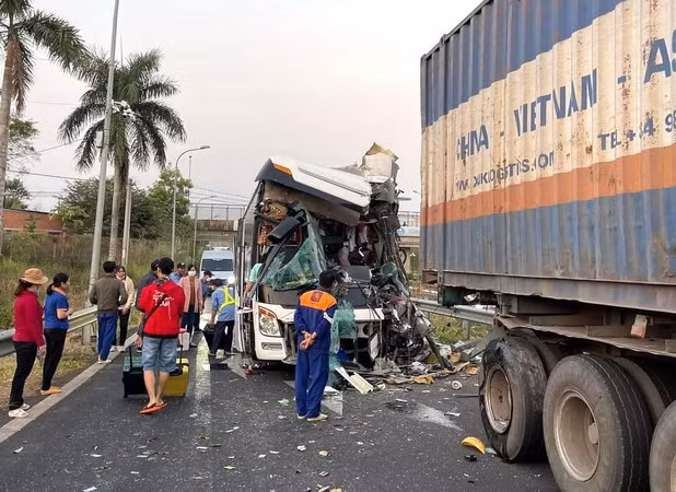 Hiện trường vụ tai nạn.