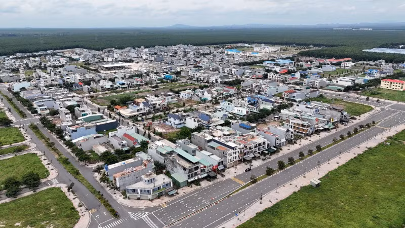 Một góc khu tái định cư Lộc An-Bình Sơn của Dự án sân bay Long Thành.