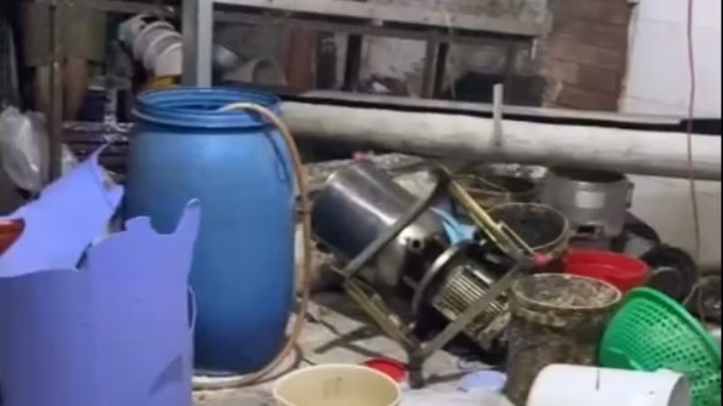 Hiện trường vụ nổ nồi hơi.