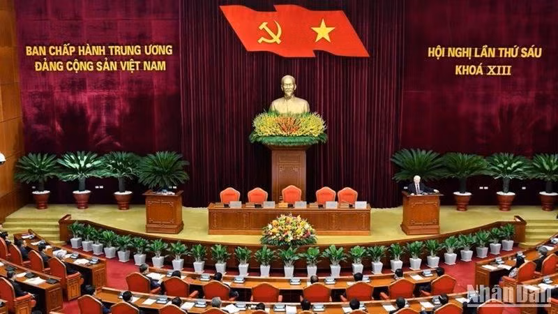 Hội nghị lần thứ sáu Ban Chấp hành Trung ương Đảng Cộng sản Việt Nam khóa XIII. (Ảnh: Đăng Khoa). Hội nghị lần thứ sáu Ban Chấp hành Trung ương Đảng Cộng sản Việt Nam khóa XIII. (Ảnh: Đăng Khoa).