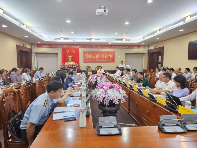 Toàn cảnh buổi làm việc của Đoàn công tác Bộ Nông nghiệp và Phát triển nông thôn với Ủy ban nhân dân tỉnh Bà Rịa-Vũng Tàu.