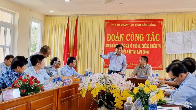 Thứ trưởng Nguyễn Hoàng Hiệp phát biểu ý kiến tại buổi làm việc.