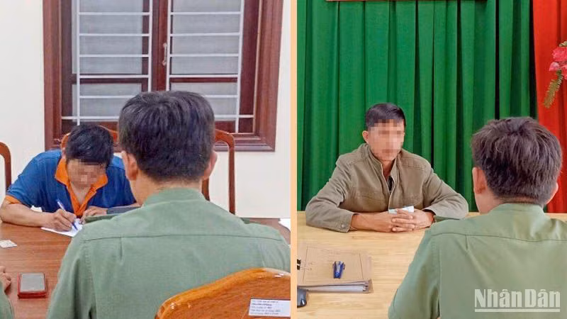 Lực lượng công an làm việc với một số quản trị nhóm kín có hoạt động báo “chốt” giao thông. 