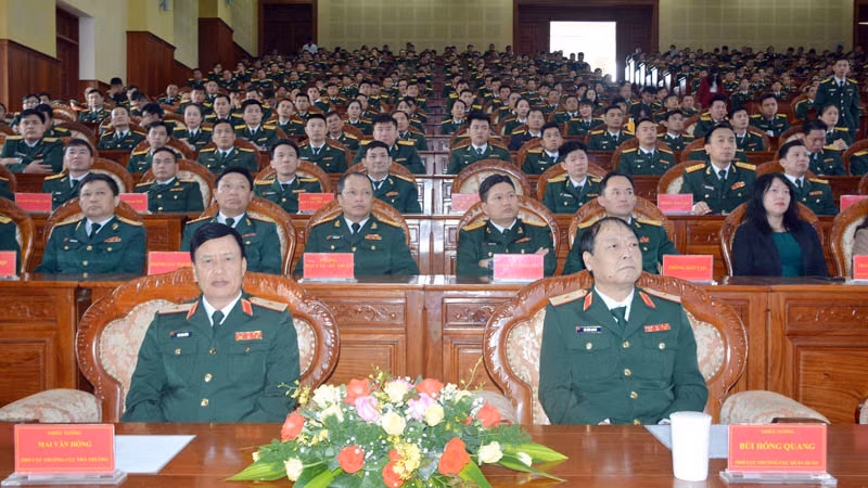 Quang cảnh lễ khai giảng.