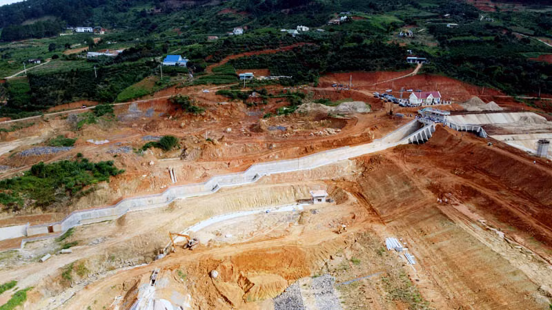 Hồ chứa nước Đông Thanh là công trình trọng điểm của huyện Lâm Hà, Lâm Đồng.