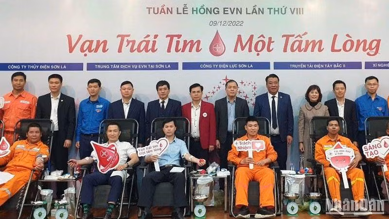 Các đơn vị tham gia chương trình “Tuần lễ hồng EVN”. 