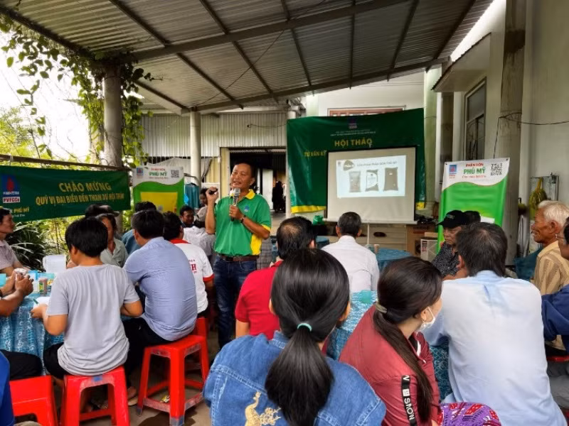 PVFCCo tổ chức các buổi hội thảo hướng dẫn sử dụng phân bón tiết kiệm, hiệu quả.