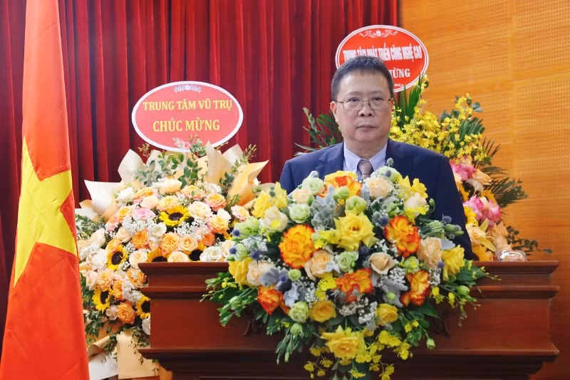 Giáo sư, Viện sĩ Châu Văn Minh, Chủ tịch Viện Hàn lâm Khoa học và Công nghệ Việt Nam phát biểu tại sự kiện. (Nguồn ảnh: Trung tâm Thông tin-Tư liệu, Viện Hàn lâm Khoa học và Công nghệ Việt Nam)