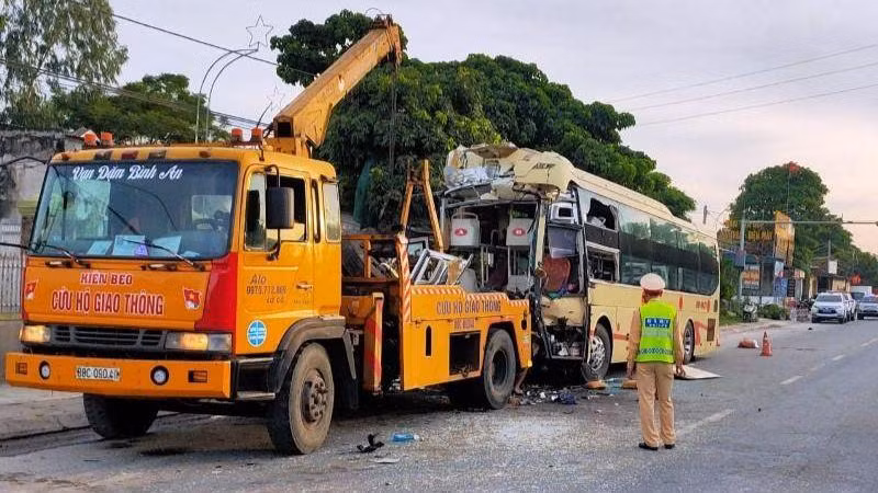 Hiện trường vụ tai nạn.