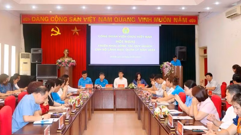 Quang cảnh hội nghị triển khai công tác quy hoạch cán bộ lãnh đạo, quản lý năm 2024.