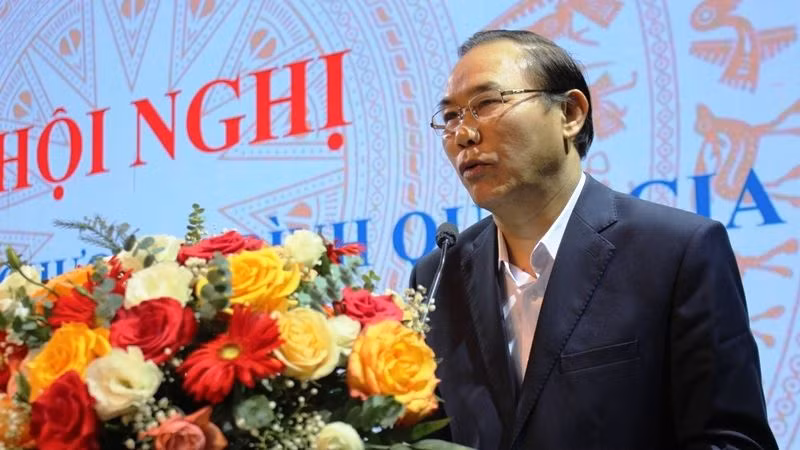 Thứ trưởng Phùng Đức Tiến phát biểu kết luận hội nghị.