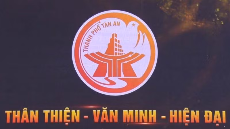 Logo-slogan của thành phố Tân An (Long An) “Thân thiện, văn minh, hiện đại”.