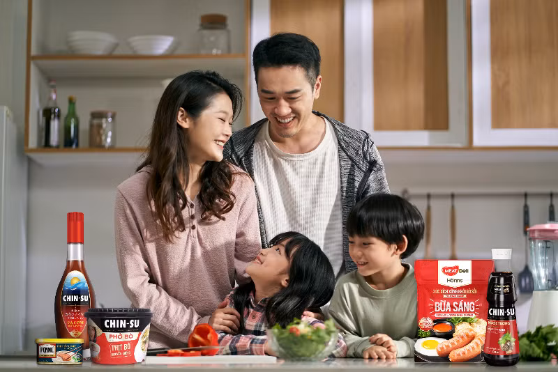 Sản phẩm Chin-su quen thuộc với bữa ăn gia đình.