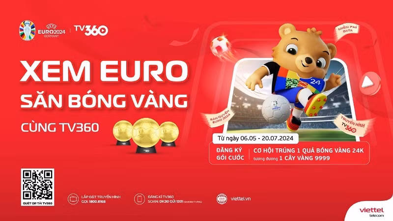 Vòng chung kết UEFA EURO 2024 sẽ được truyền tải trên TV360 