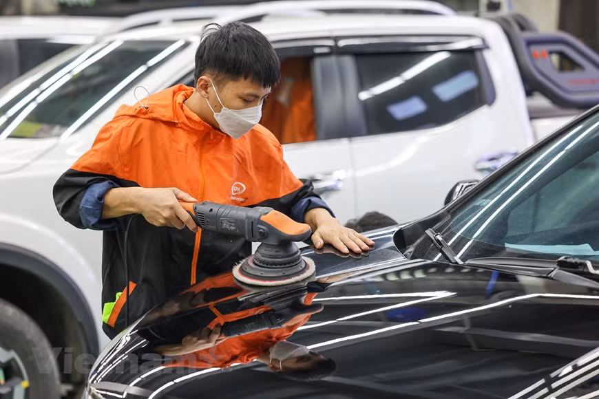 [Ảnh] Dân Hà Nội chi tiền triệu "làm đẹp" ô-tô đón tết Nguyên đán ảnh 11