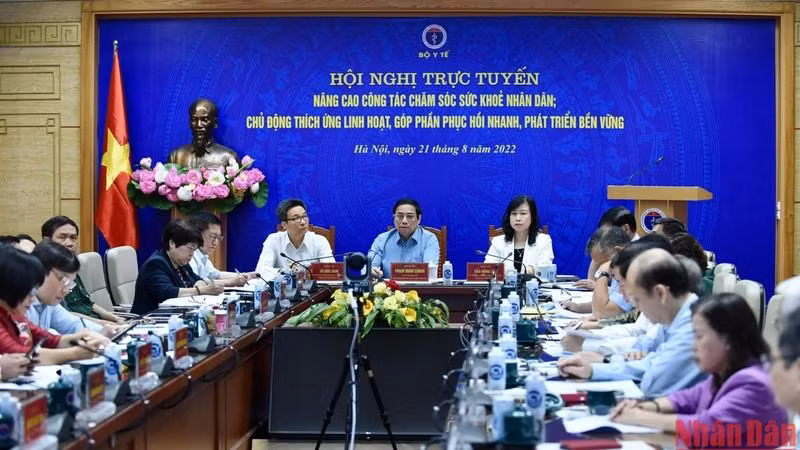 Thủ tướng Phạm Minh Chính chủ trì hội nghị. (Ảnh: Trần Hải) Thủ tướng Phạm Minh Chính chủ trì hội nghị. (Ảnh: Trần Hải)