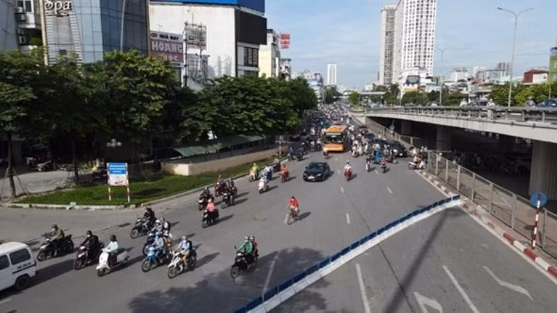 Nút giao tại Ngã Tư Sở đã “hạ nhiệt” trong thời gian gần đây.