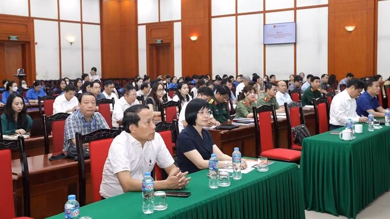 Các đại biểu dự hội nghị tại điểm cầu Ban Tuyên giáo Trung ương. 
