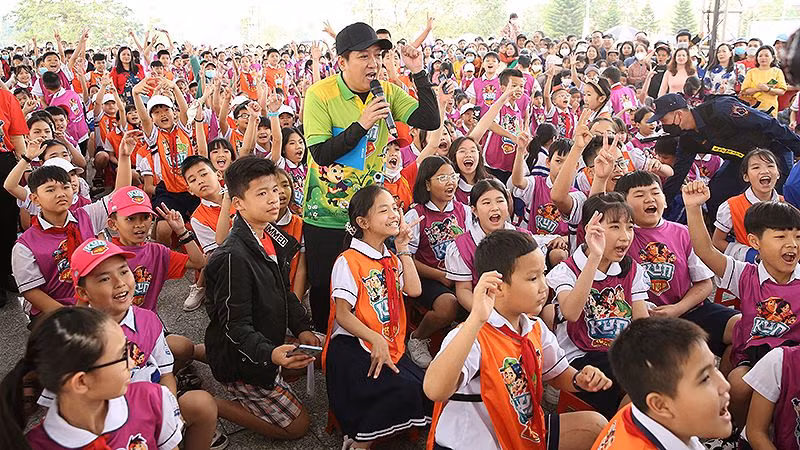 Thiếu nhi Quảng Trị hào hứng tham gia Ngày hội.