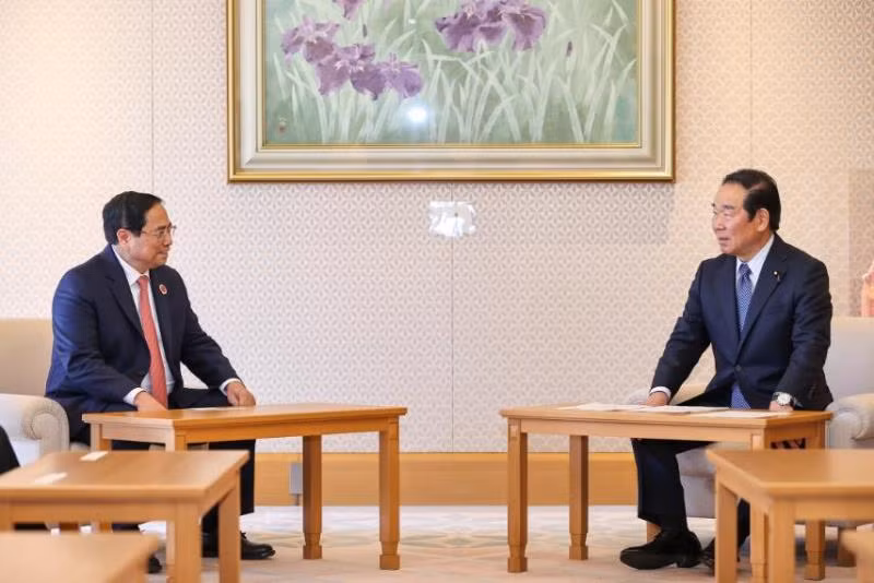 Thủ tướng Chính phủ Phạm Minh Chính hội kiến với Chủ tịch Hạ viện Nhật Bản Nukaga Fukushiro. Thủ tướng Chính phủ Phạm Minh Chính hội kiến với Chủ tịch Hạ viện Nhật Bản Nukaga Fukushiro.