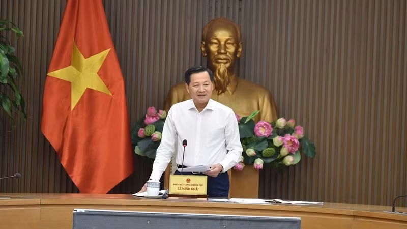 Phó Thủ tướng Lê Minh Khái đã chủ trì cuộc họp. (Ảnh: An Đăng)
