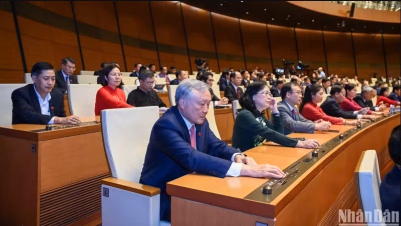 Một phiên họp tại Kỳ họp thứ 8, Quốc hội khóa XV. (Ảnh: DUY LINH) 