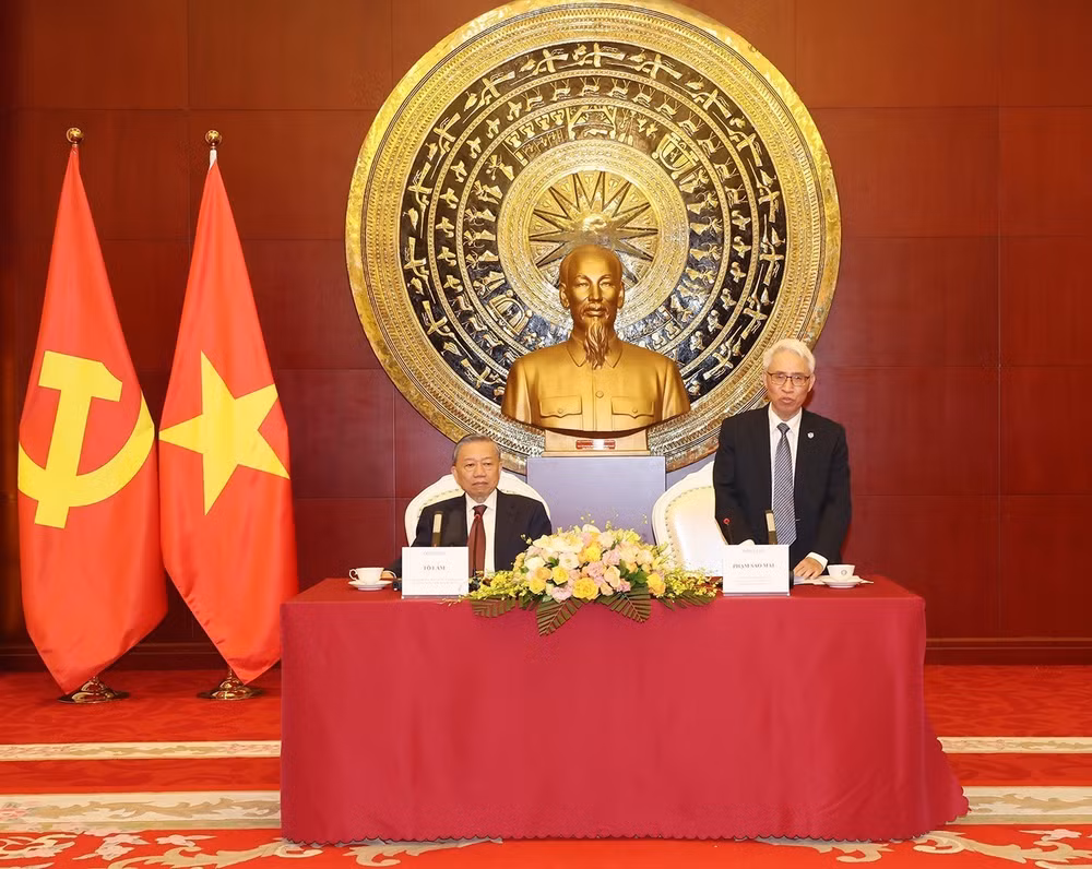 Đại sứ Việt Nam tại Trung Quốc Phạm Sao Mai phát biểu. (Ảnh: Trí Dũng – TTXVN)