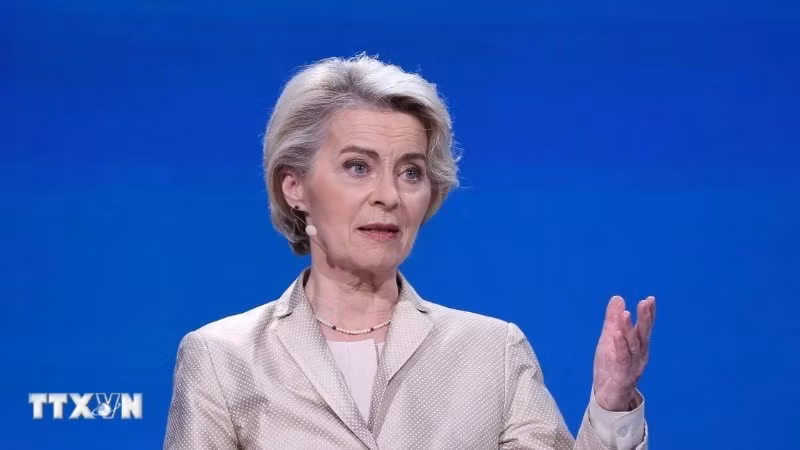 Chủ tịch Ủy ban châu Âu (EC) Ursula von der Leyen. ̣̣(Ảnh: THX/TTXVN) 