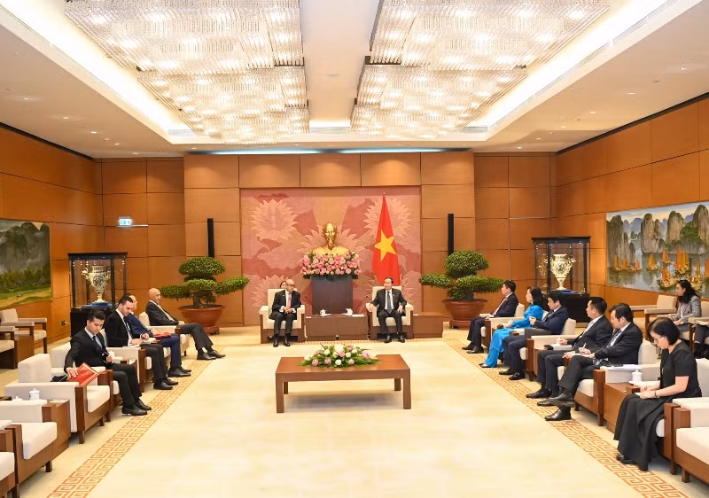 Quang cảnh cuộc tiếp tại Nhà Quốc hội. (Ảnh Duy Linh)