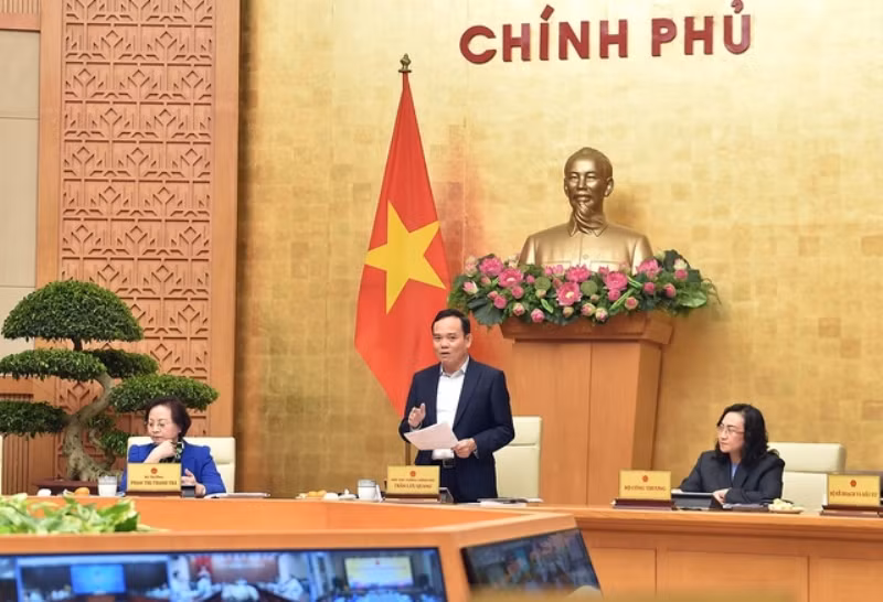 Phó Thủ tướng Trần Lưu Quang phát biểu ý kiến tại Hội nghị.