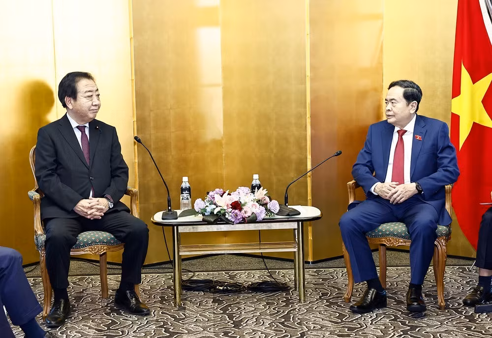 Chủ tịch Quốc hội Trần Thanh Mẫn tiếp Chủ tịch Đảng Dân chủ Lập hiến Nhật Bản. Noda Yoshihiko. Ảnh: Doãn Tấn – TTXVN Chủ tịch Quốc hội Trần Thanh Mẫn tiếp Chủ tịch Đảng Dân chủ Lập hiến Nhật Bản. Noda Yoshihiko. Ảnh: Doãn Tấn – TTXVN