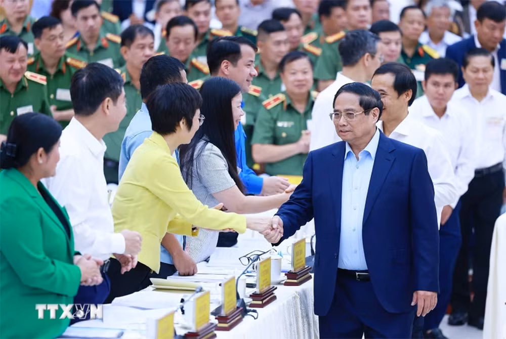 Thủ tướng Phạm Minh Chính và các đại biểu tham dự hội nghị. Thủ tướng Phạm Minh Chính và các đại biểu tham dự hội nghị.